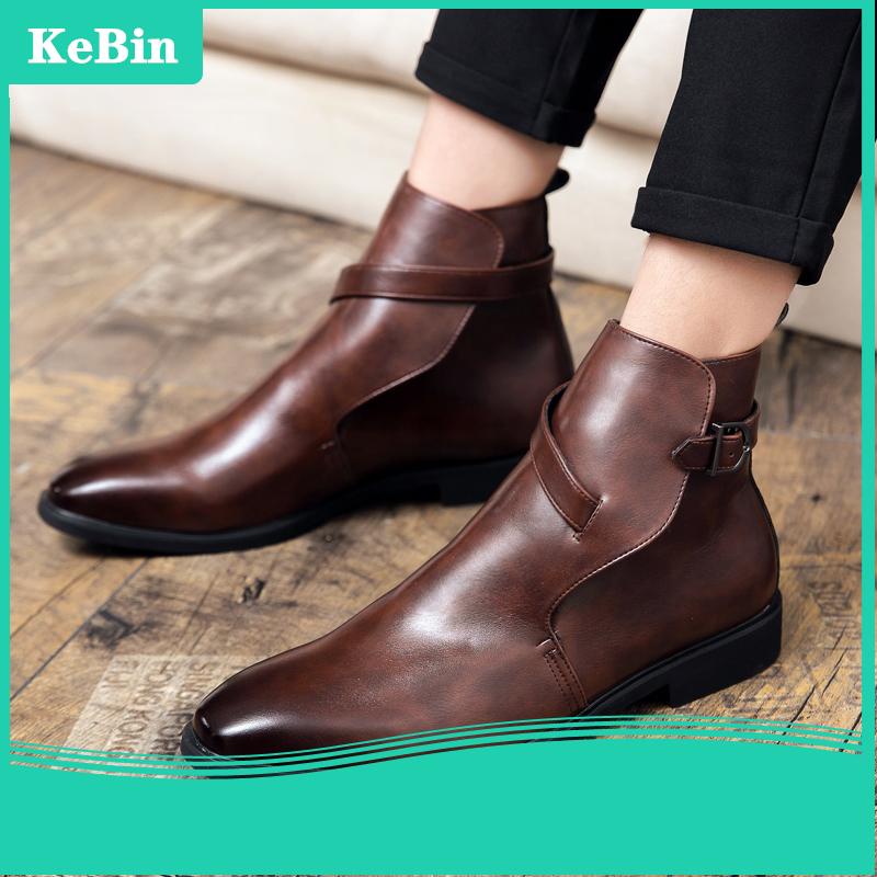 Giày Bốt Da Cổ Cao Thời Trang Size 38-48 Dành Cho Nam