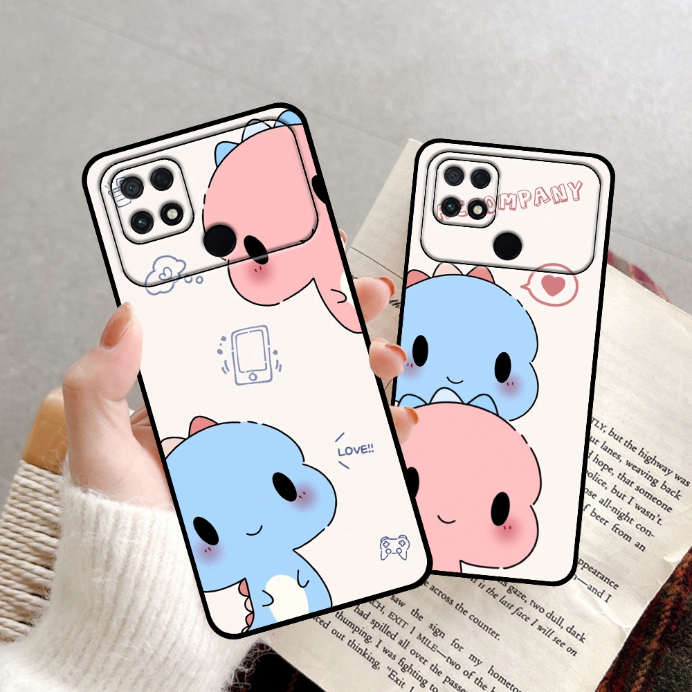 Ốp Xiaomi Poco C40 in hình in couple khủng long chibi cute dễ thương