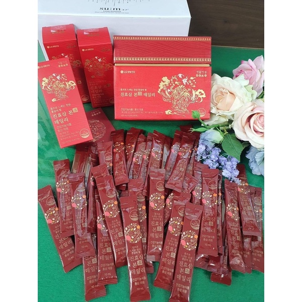 Tinh chất hồng sâm LG OHUI Hàn Quốc bổ sung dưỡng chất cho người lớn. Hộp 45 gói x 10ml