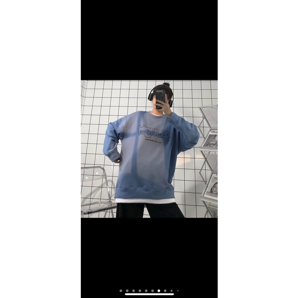 Áo khoác nam nữ nỉ ngoại ko nón sweater in sugus