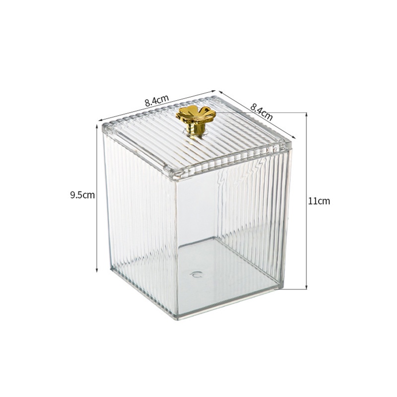 Hộp Đựng Tăm Bông cotton Trong Suốt Có Nắp Đậy Tiện Dụng
