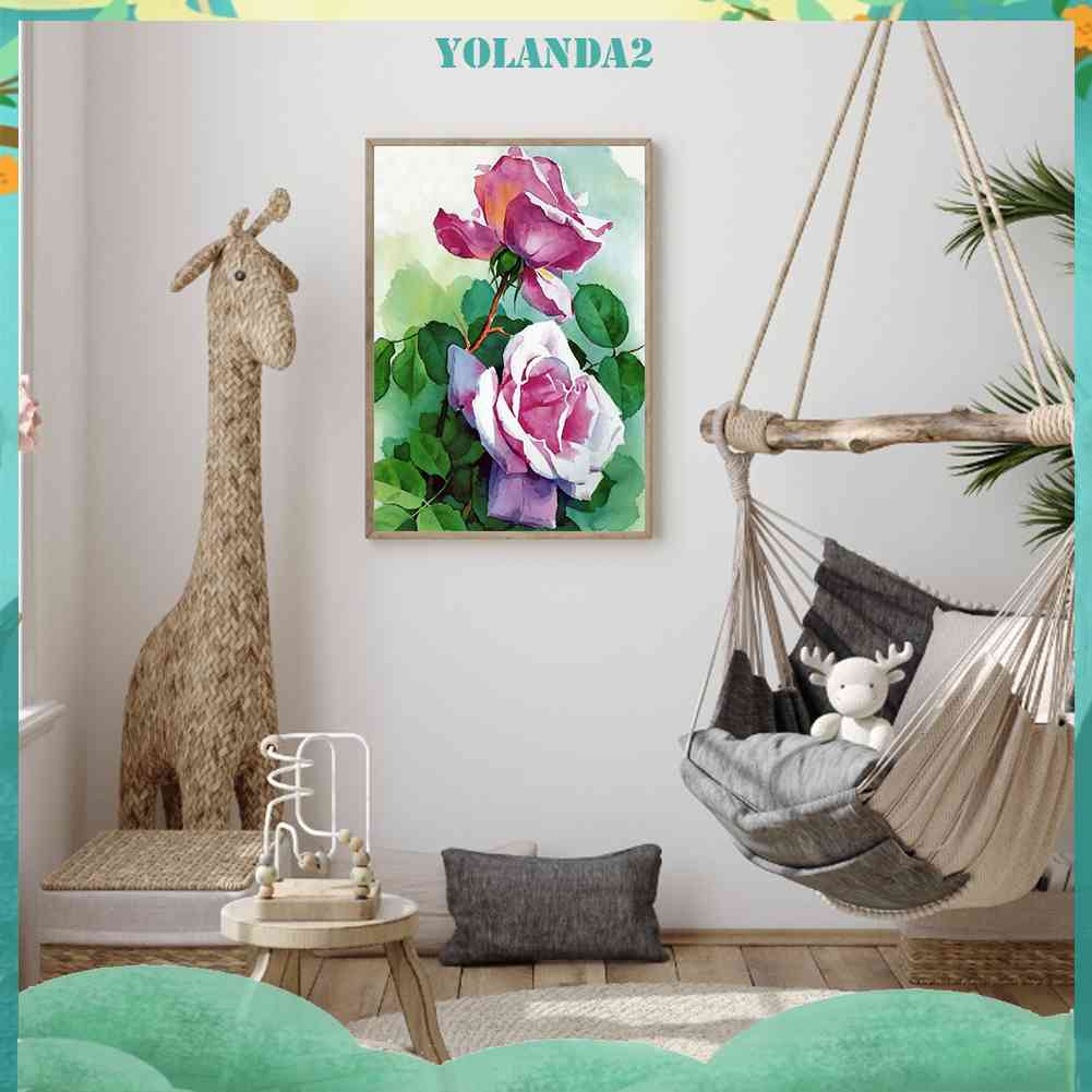 Tranh Đính Đá Kim Cương Toàn Bộ 5D DIY Hình Vẽ Hoa Hồng