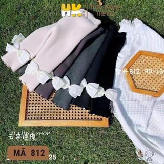 Quần legging lót lông cừu cho bé gái HK KIDS, quần nỉ chất coton lót nhung mềm mại size từ 2-8 tuổi