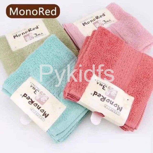 Set 3 khăn mặt Monored Nhật Bản cao cấp