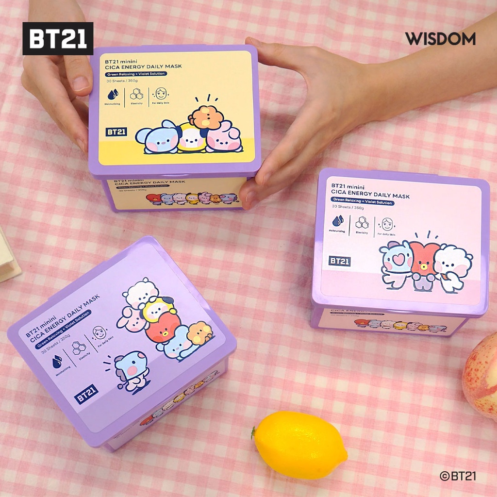 BT21 minini Gói Mặt Nạ Làm Dịu Da Hàng Ngày Của CICA Energy