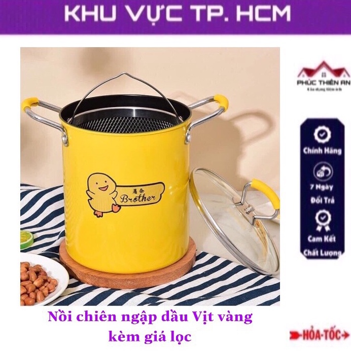 Nồi chiên ngập dầu Vịt vàng kèm giá lọc - tiện dụng, đa năng