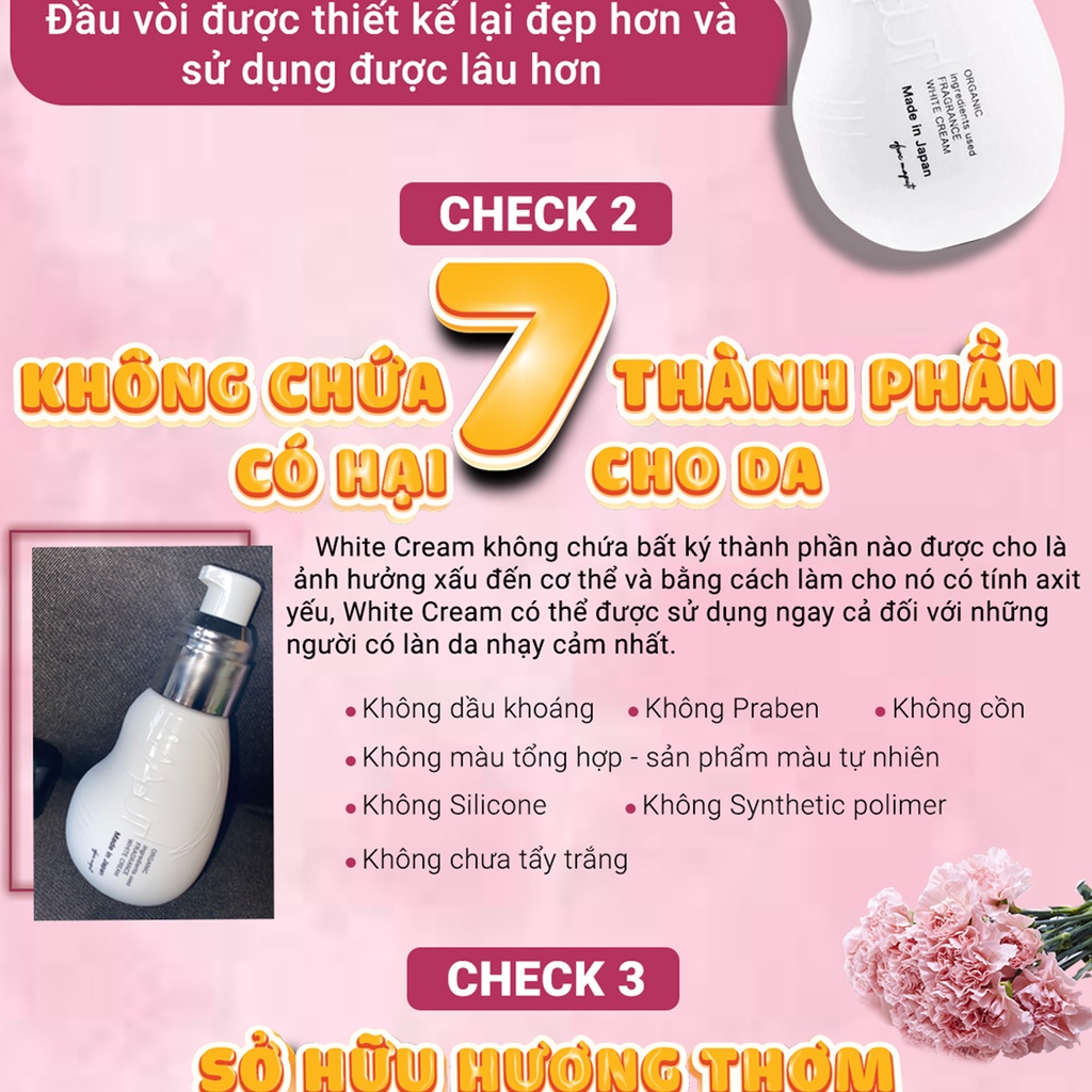 Kem Làm Hồng Vùng Kín Maputi White Cream Giảm Thâm Nhũ Hoa Thâm Nách Thâm Mông 100ml nhập khẩu Nhật Bản