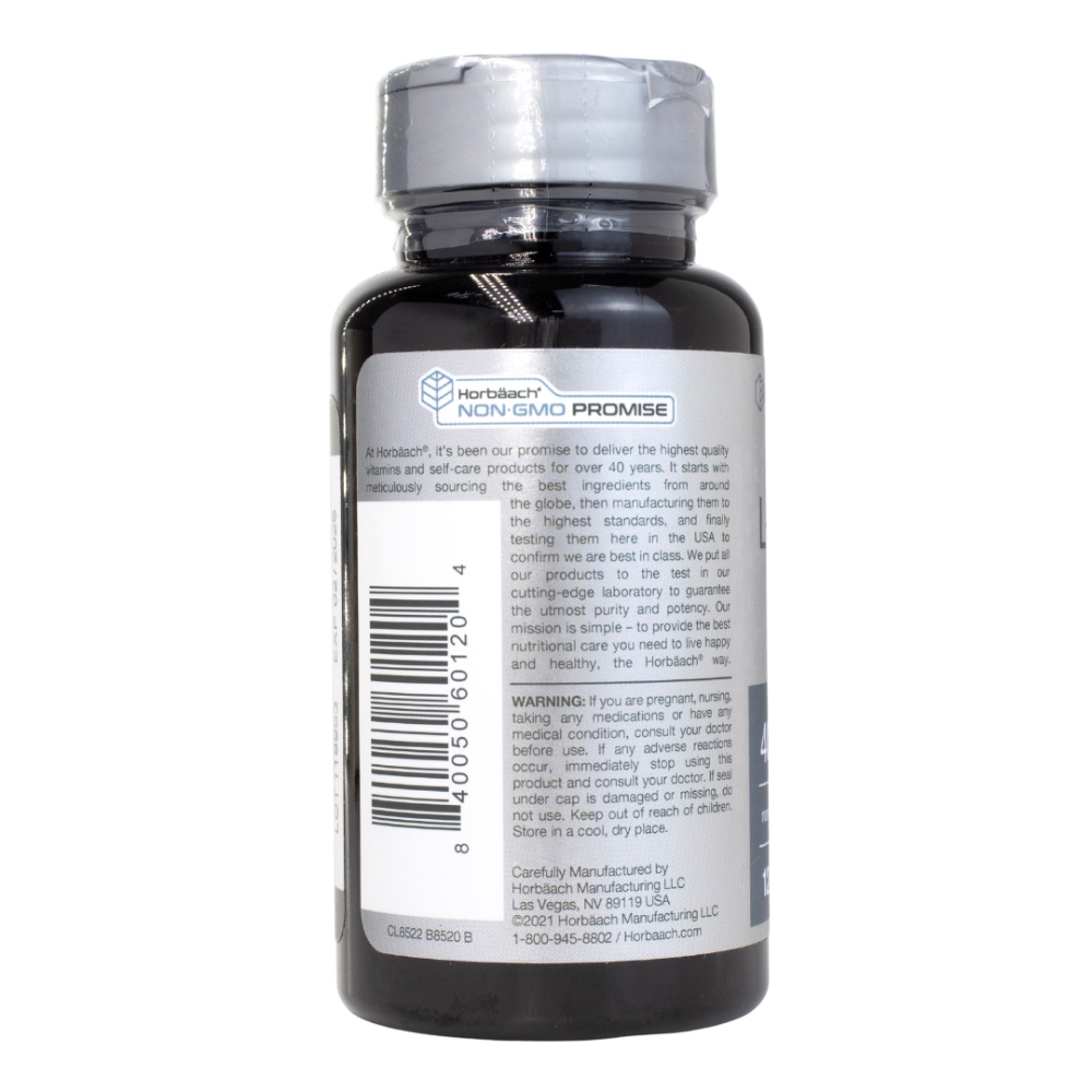 Viên Uống Hỗ Trợ Giảm Stress Cải Thiện Sự Tập Trung Horbaach L-Theanine 400mg 120 Viên