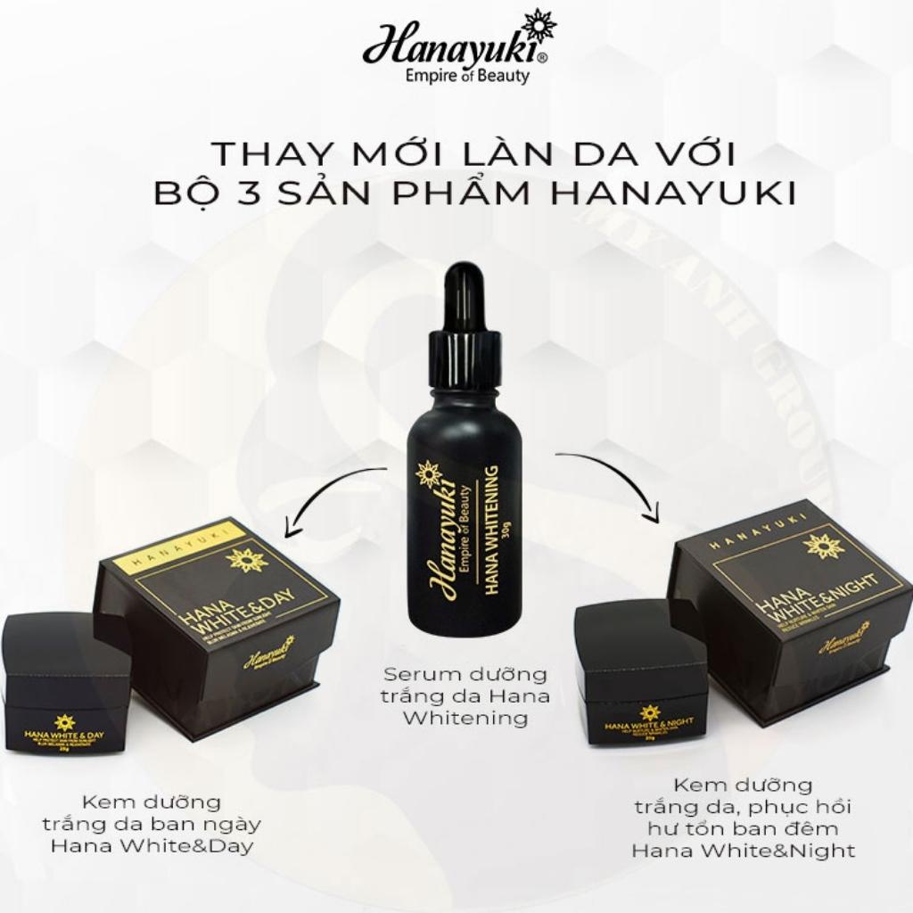 Serum Dưỡng Trắng Da Hanayuki Whitening, Hana Whitening Serum Dưỡng Ẩm Mờ Thâm Hanayuki Chính Hãng 30g