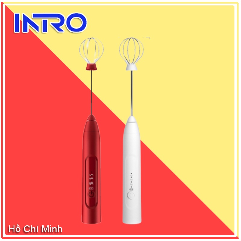 Máy Đánh Trứng, Đánh Sữa Và Tạo Bọt Cafe Di Động Cầm Tay 3 Tốc Độ,đánh bọt cafe cầm tay mini,pin sạc cao cấp-[hoả tốc]