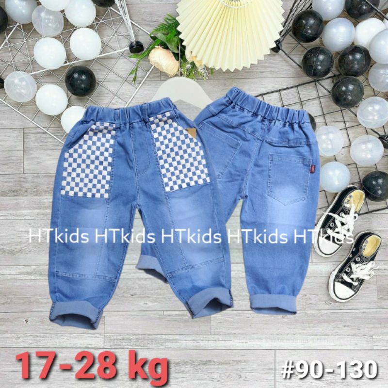 Quần Bò Dài Bé Trai hàng Co Giãn Đẹp Size 90-130 Quần Jeans Bé Trai Shop 18-35kg