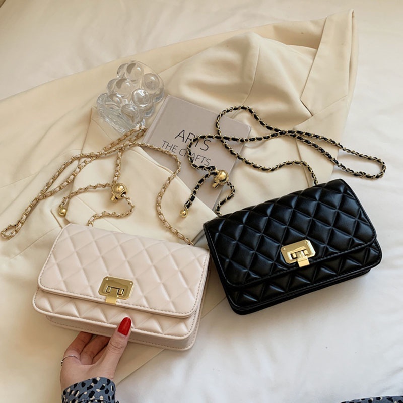 Túi Đeo Chéo Dây Xích Hình Thoi Đơn Giản Thời Trang Cho Nữ