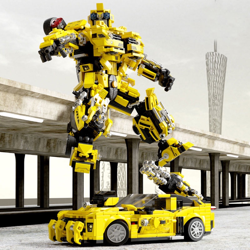 Đồ chơi robot lắp ráp, lắp ghép mẫu robot và xe tranformer với 816 chi tiết nhựa ABS cao cấp