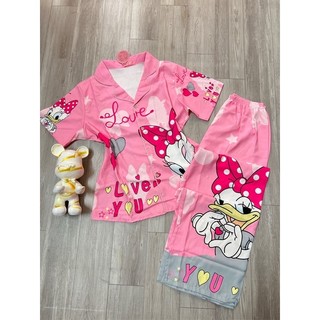 Combo 2 bộ pijama lụa cao cấp áo cộc quần dài