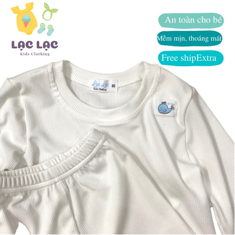 Bộ quần áo thu đông dài tay cho bé trai bé gái, quần áo sơ sinh bé trai bé gái lạc lạc kids clothing 7kg đến 17kg
