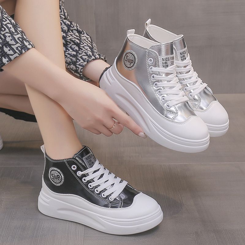 Giày Thể Thao Nữ Cổ Cao GN48 Giày Đế Độn Cao Cấp Chất Đẹp,Dành Cho Bạn Trẻ Năng Động Cá Tính Và Tăng Chiều Cao