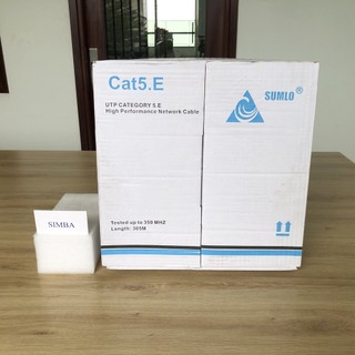 1 cuộn Dây cáp mạng CAT5E UTP 4-Pairs Đồng nguyên chất hãng SUMLO,Hàng nhập khẩu chính hãng loại tốt