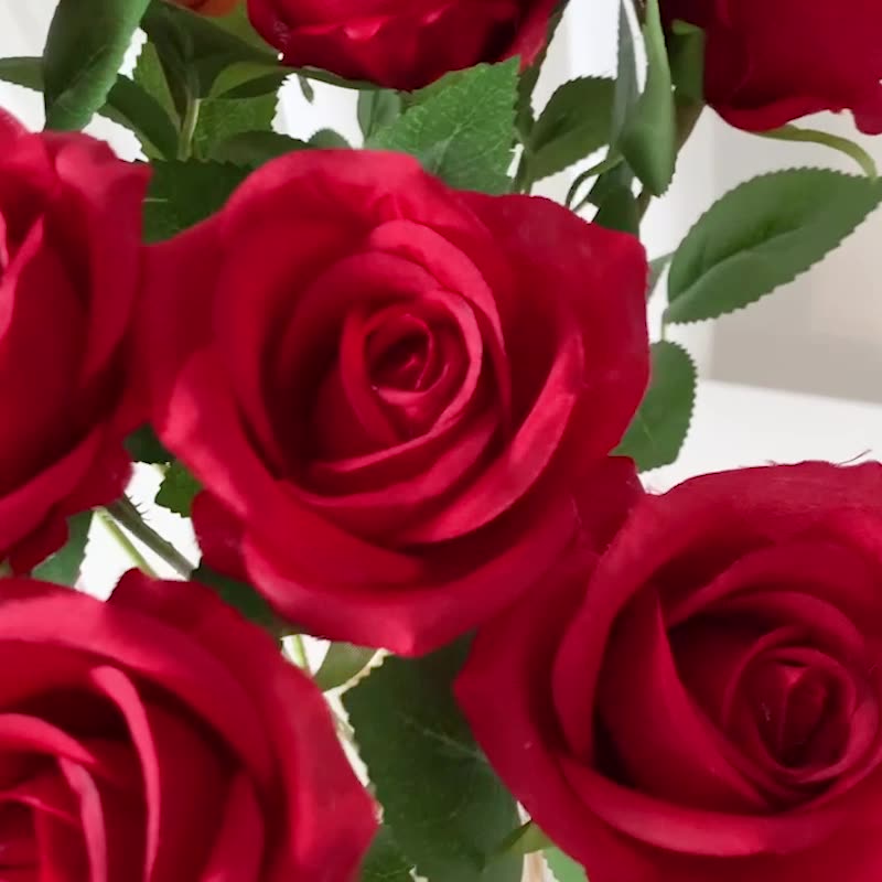 Hoa giả hoa hồng giả bằng lụa 1 bông hoa  trang trí nhà cửa quán cafe, decor phòng phụ kiện chụp ảnh siêu đẹp Erica Shop