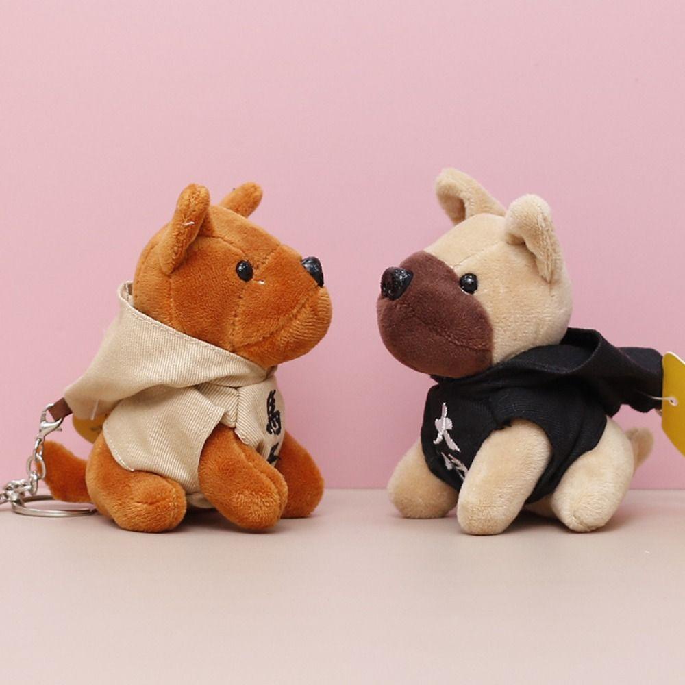 IVORY Móc Khóa Hình Cún Nhồi Bông Đáng Yêu Giá Đỡ