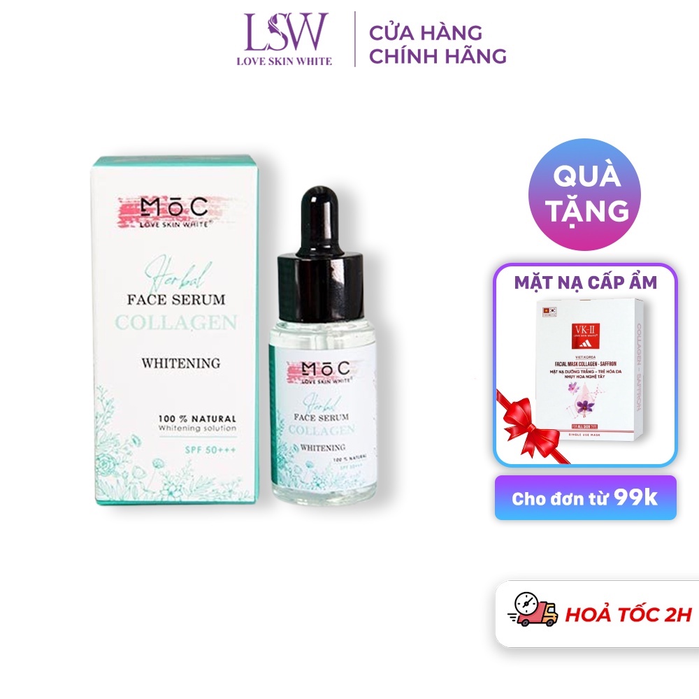 Tinh chất cấp ẩm, dưỡng trắng và chống lão hóa da Collagen Mộc Love Skin White 25ml