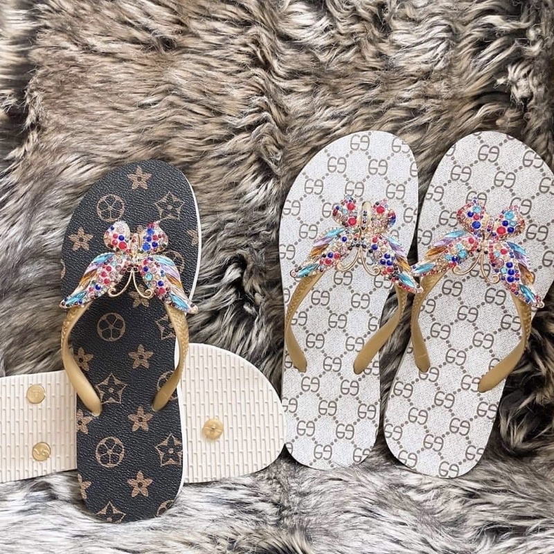 Dép Lào Nữ Dép Kẹp Nữ Mẫu Gc Charm Bướm