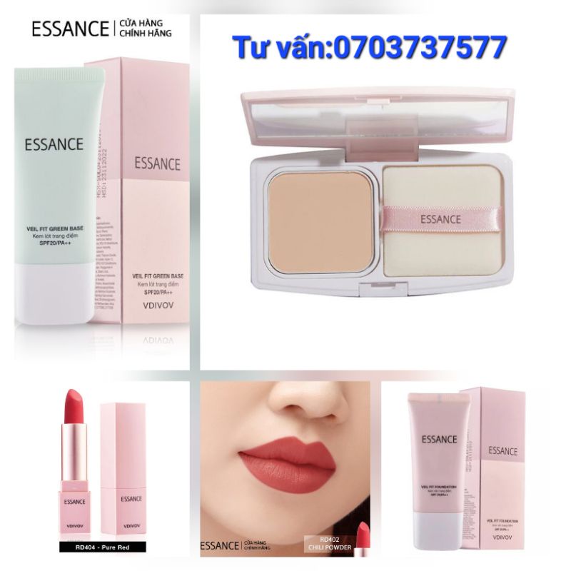 PHẤN NỀN ESSANCE 7G TEM GIÁ 230.000Đ, KEM NỀN CHE KHUYẾT ĐIỂM, KEM TRANG ĐIỂM KIỂM SOÁT DẦU ESSANCE 30ML CTY TNHH MỸ