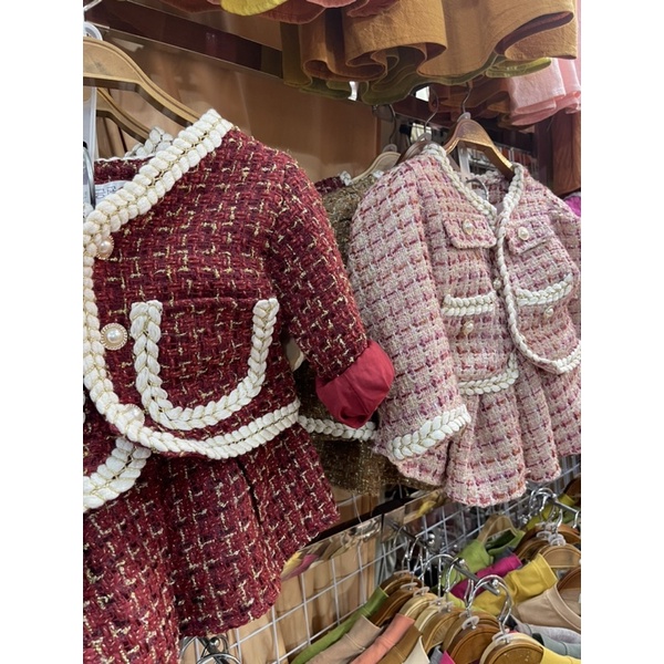 Set váy dạ chân váy có quần lót bên trong cho bé gái