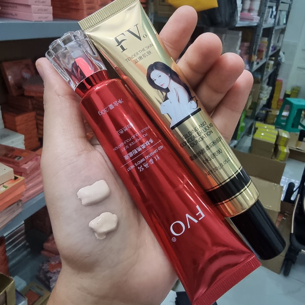 Kem nền BB dạng lỏng che khuyết điểm FVo nâng tone và lâu trôi 30gr