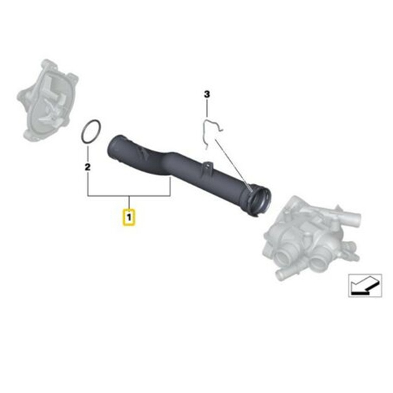 9800661880 Ống nước làm mát động cơ 1351VF với khóa kẹp kim loại cho Citroen C4 Peugeot 207 308