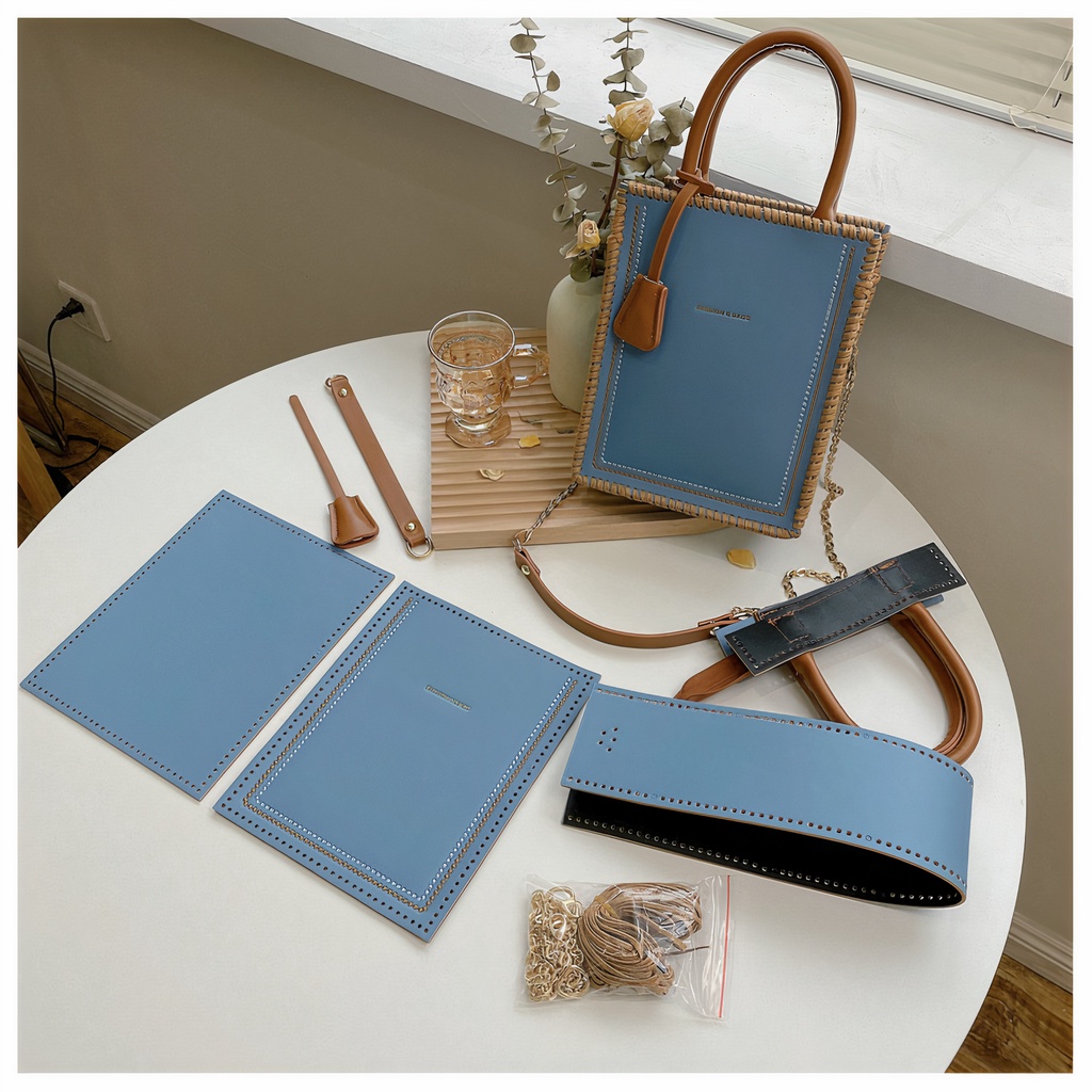 Túi xách handmade tự đan da PU, túi đeo chéo nữ bằng da tự làm - Có video hướng dẫn DIY701