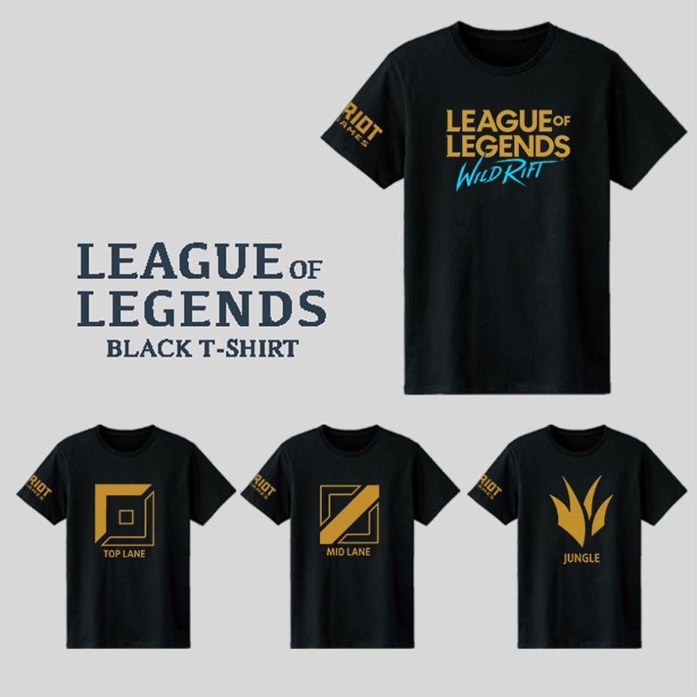 Áo Liên Minh Huyền Thoại (LOL) Wild Rift Logo (Black) ngắn tay !