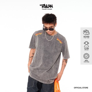 Áo Thun TSUN Beachy Wash Xám - [UNISEX] - In Kéo Lụa