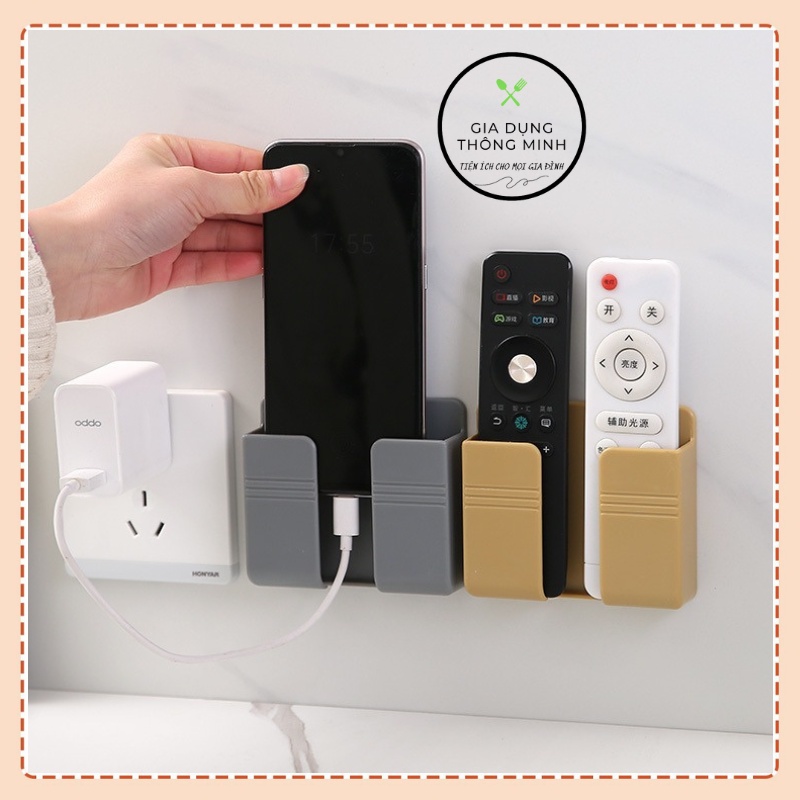 Kệ để điện thoại gắn tường chắc chắn không cần khoa đục, Giá đỡ điện thoai, remote đa năng tiện lợi