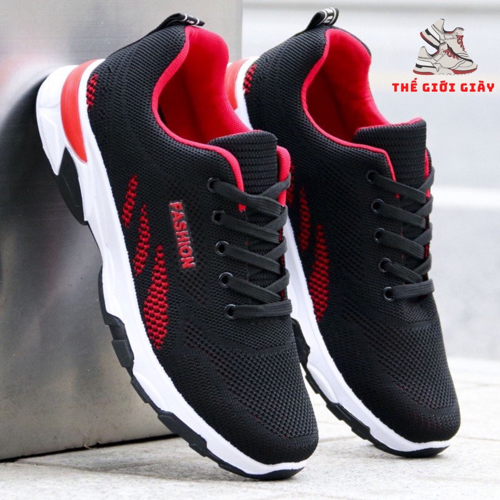 Giày Thể Thao Nam Sneaker Fashion 3 Lá Gót Màu Xu Hướng Mới