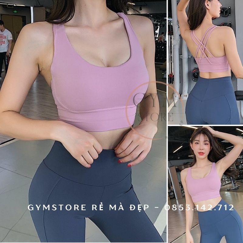 Áo Bra Hai Dây Croptop Đan Dây Lưng❤️𝐂𝐎́ 𝐌𝐔́𝐓❤️Thể Thao Nữ Tập Gym Yoga Thun Poly Mịn Mềm Thoáng Mát 422