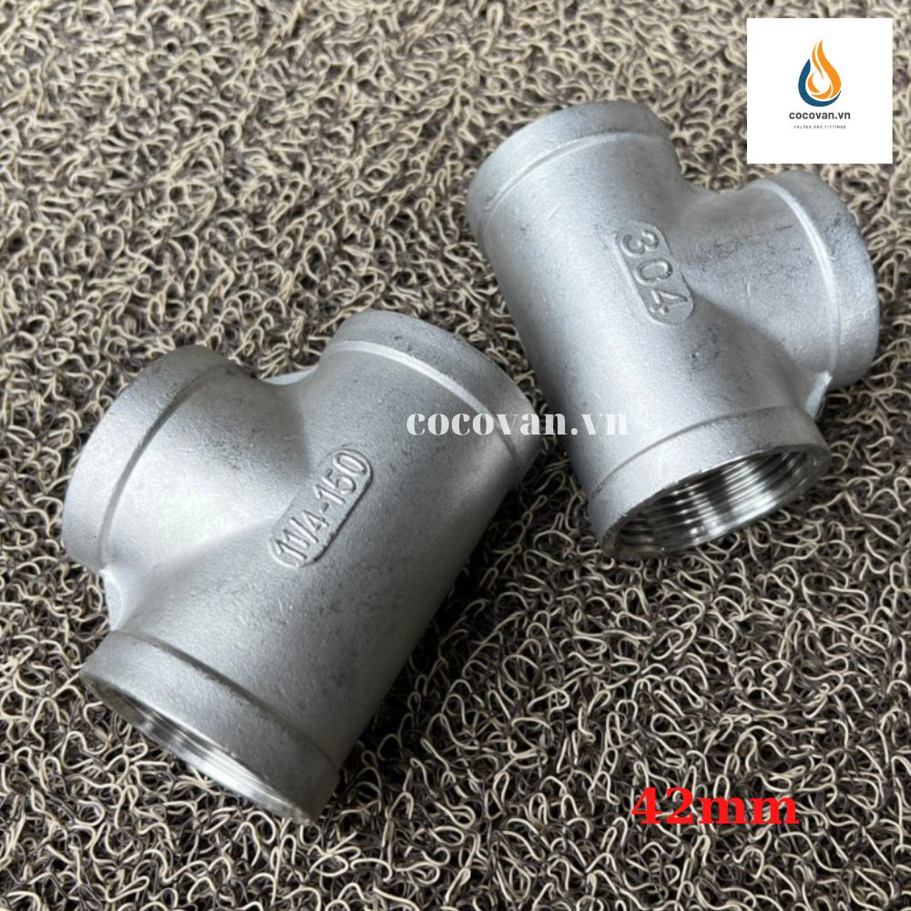 Tê ren inox 304 13mm đến 42mm