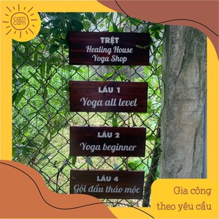 Bộ 4 bảng gỗ / biển gỗ / bảng tên thiết kế theo yêu cầu