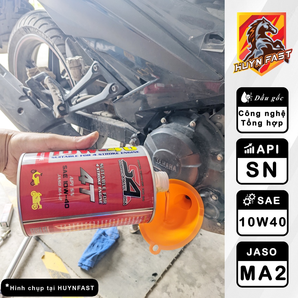 COMBO DẦU NHỚT S4 10W40 - SN+ Lọc Nhớt YAMAHA Chính Hãng Dành Cho Exciter/R15/MT-15