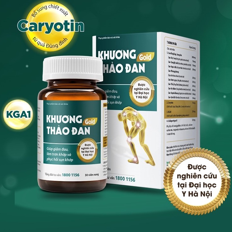 Viên xương khớp Khương Thảo Đan Gold lọ to 120 viên
