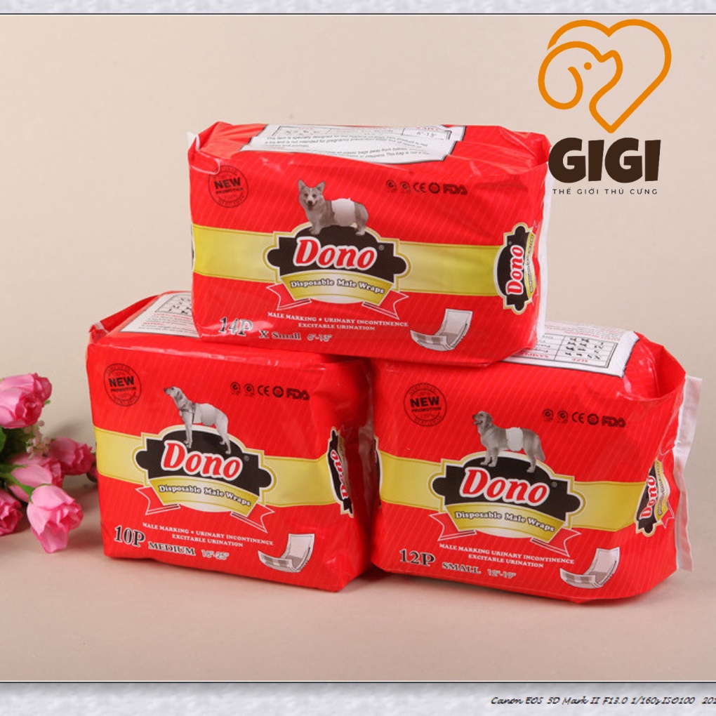 Bỉm Dono cho chó mèo đực và cái nhiều size co giãn mềm mại siêu nhẹ thấm hút cao phụ kiện thú cưng - GiGi Pet Shop