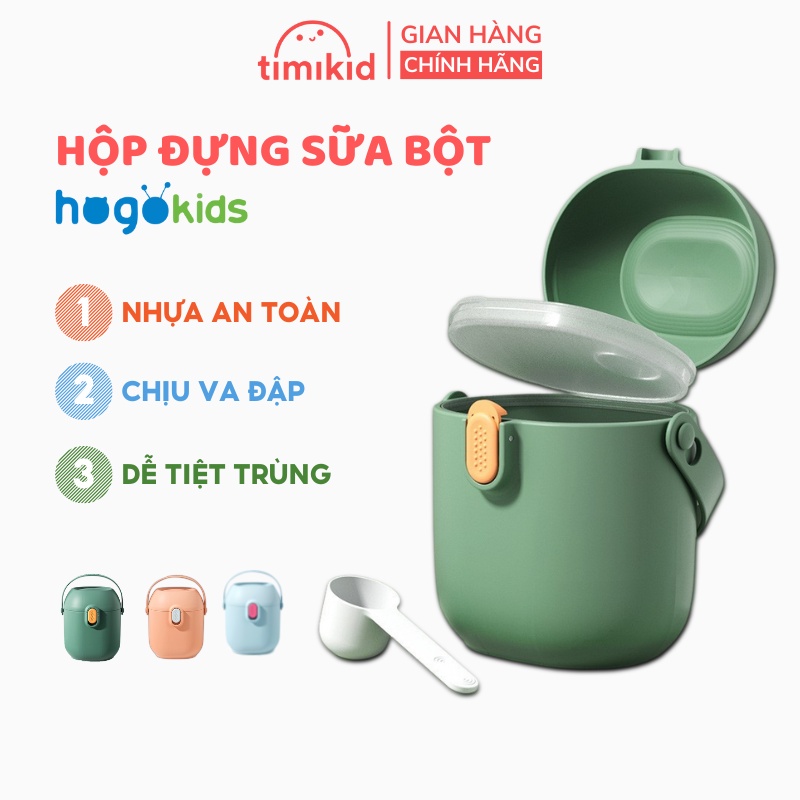 Hộp Đựng Sữa Bột Cao Cấp, Đựng Đồ Ăn Dặm 450ML Chống Ẩm Mốc, Không Mùi, An Toàn, Tiện Lợi Cho Bé - Timikid