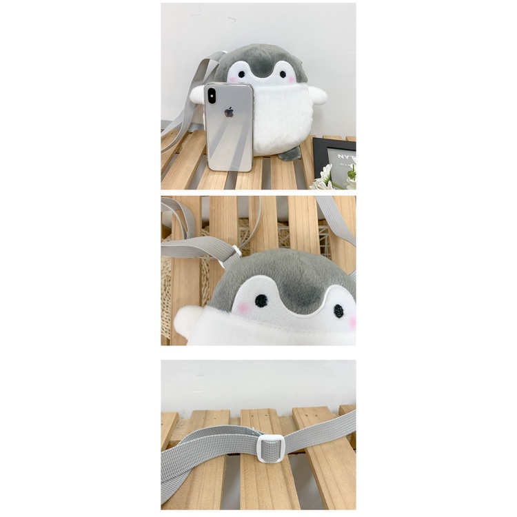 Túi Đeo Chéo Hình Chim Cánh Cụt Hoạt Hình Đáng Yêu Dành Cho Nữ