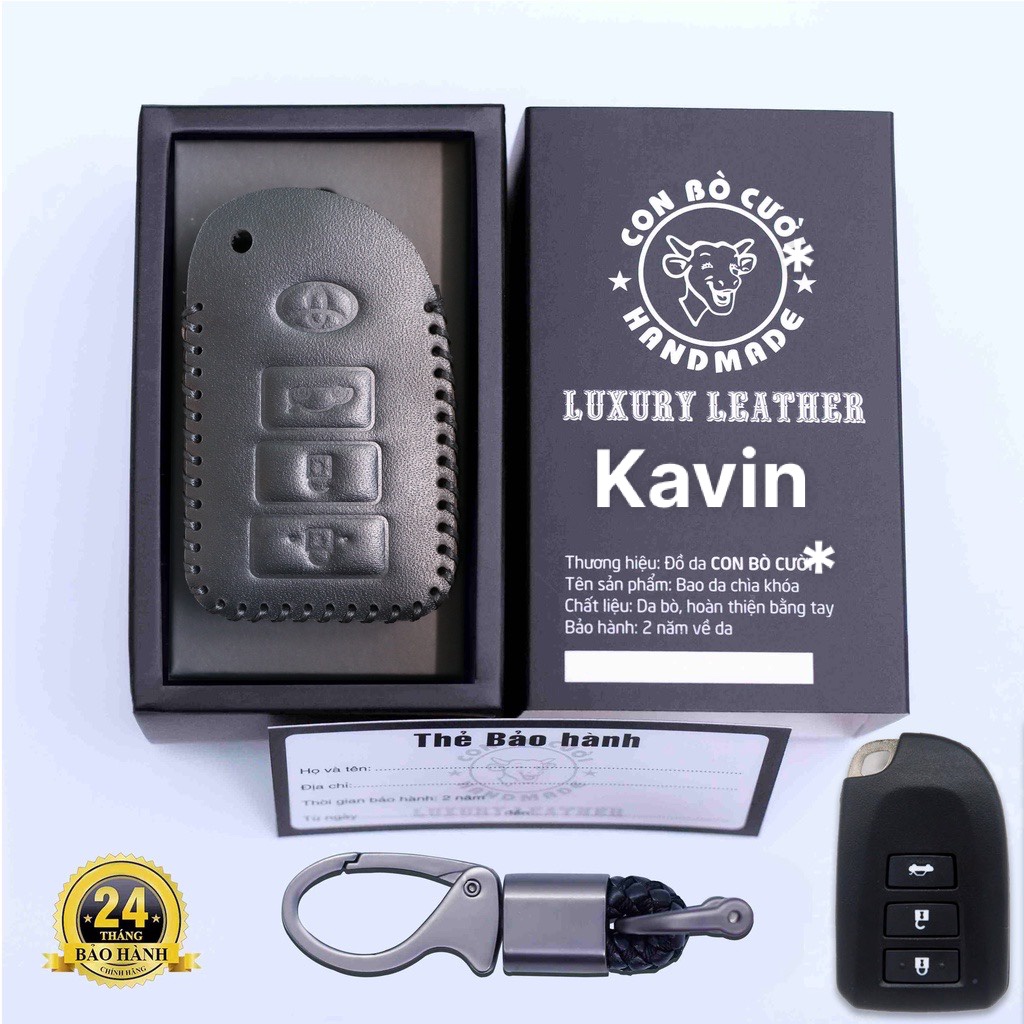 Bao Da Chìa Khóa ÔTô Toyota Vios G . Bảo Hành 24 Tháng, Khắc Tên & SĐT Theo Yêu Cầu.