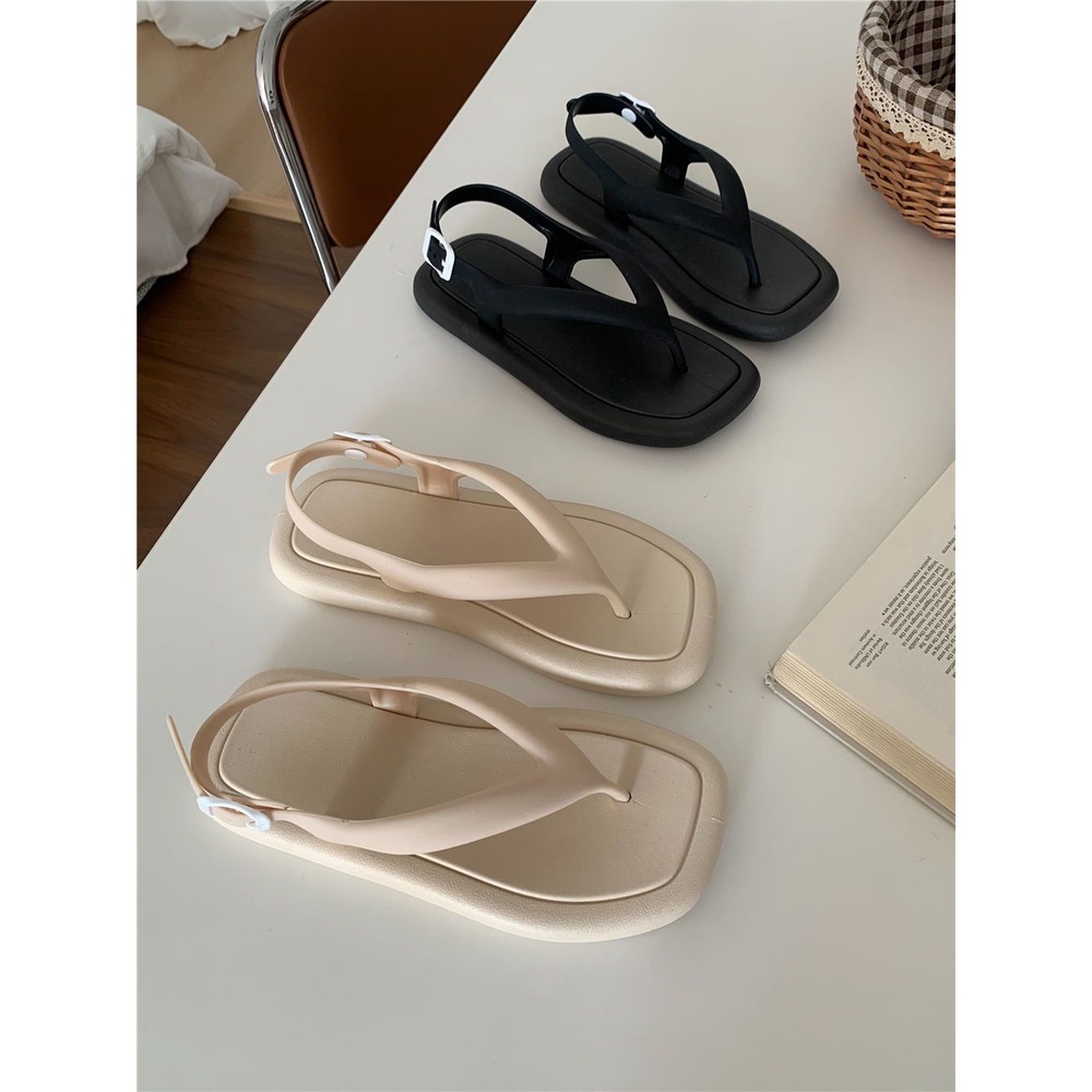 Dép Xỏ Ngón Mũi Vuông Thời Trang Mùa Hè Hàn Quốc Cho Nữ