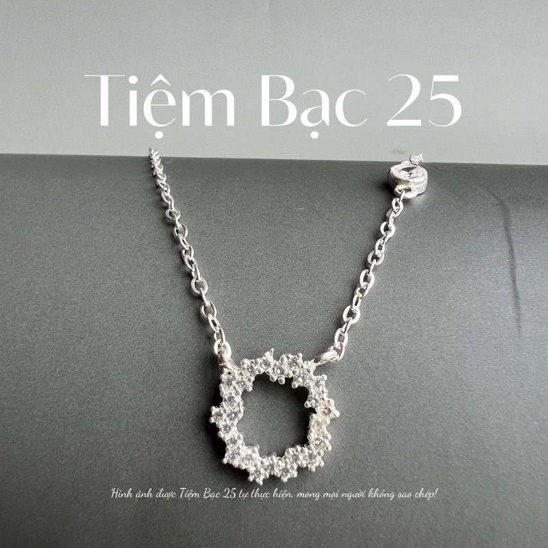 Dây chuyền bạc huyền thoại biển xanh DC06, vòng cổ nữ đính đá siêu xinh Tiệm Bạc 25