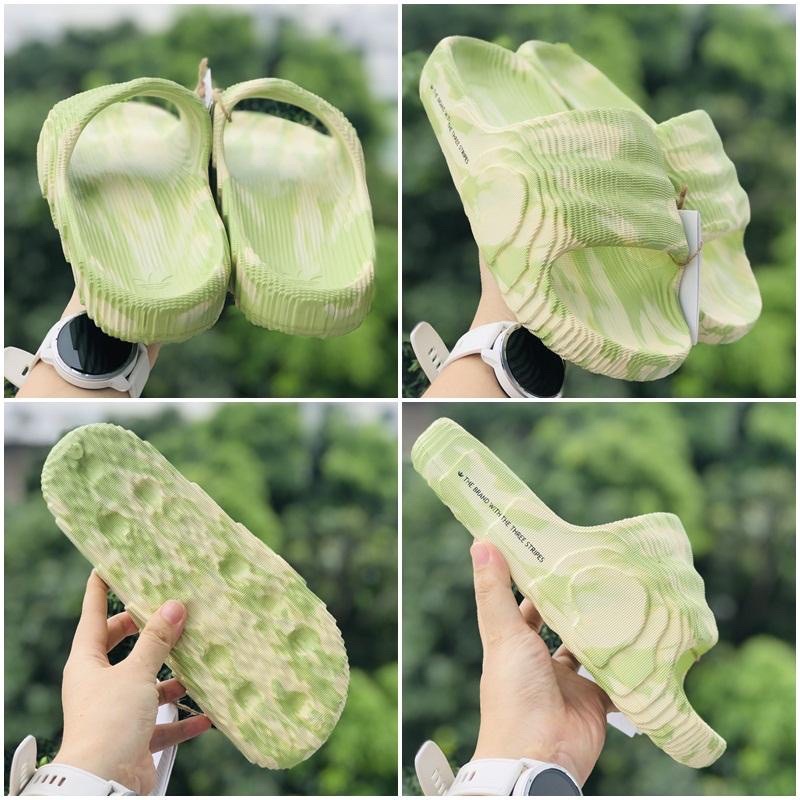 Dép đúc adjdas nguyên khối phối loang camo,dép quai ngang thể thao nam nữ ful box