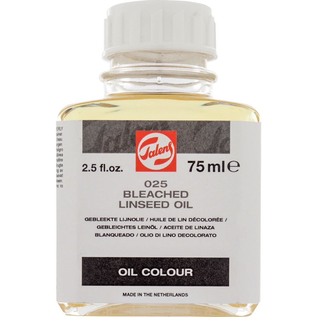 Dầu lanh được tẩy (Bleached Linseed Oil) Royal Talens No.025 chai 75ml dùng cho sơn dầu