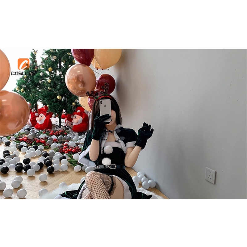 Đầm Đen Hóa Trang Ông Già Noel Gợi Cảm Cho Nữ 2022