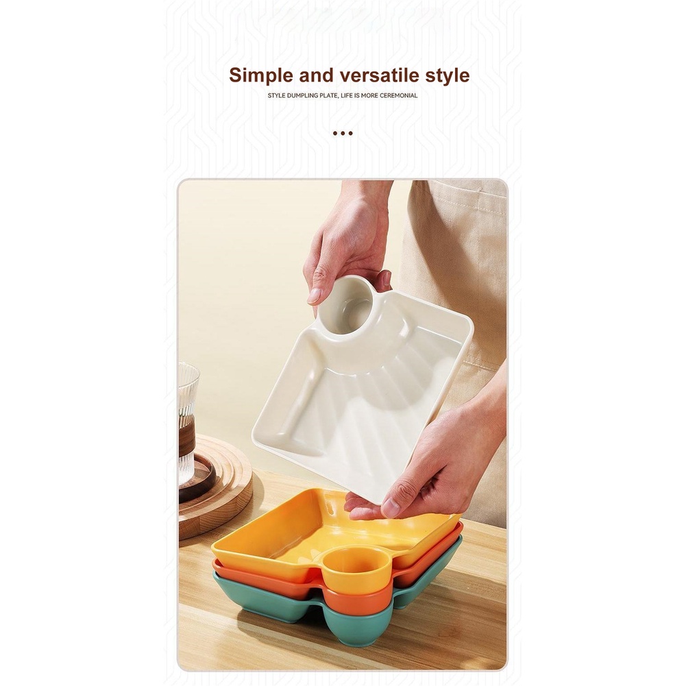Đĩa Ngâm Sáng Tạo Đĩa Sushi Đĩa Bánh Bao Cao Cấp Có Đĩa Chấm Bánh Bao Hình Vuông Dễ Thương Đĩa Phục Vụ Bộ Đồ Ăn Nhà Bếp