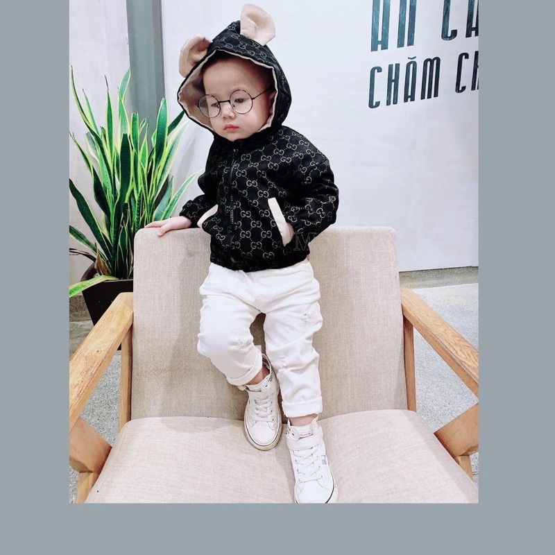 Áo gió hai lớp in hoạ tiết cho bé Bách Nhật Shop A123